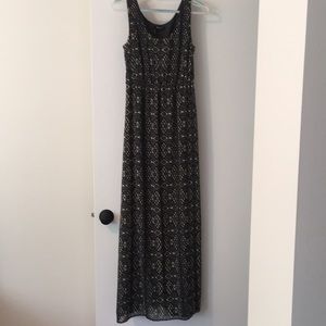 Madewell geometric pattern maxi dress with pockets